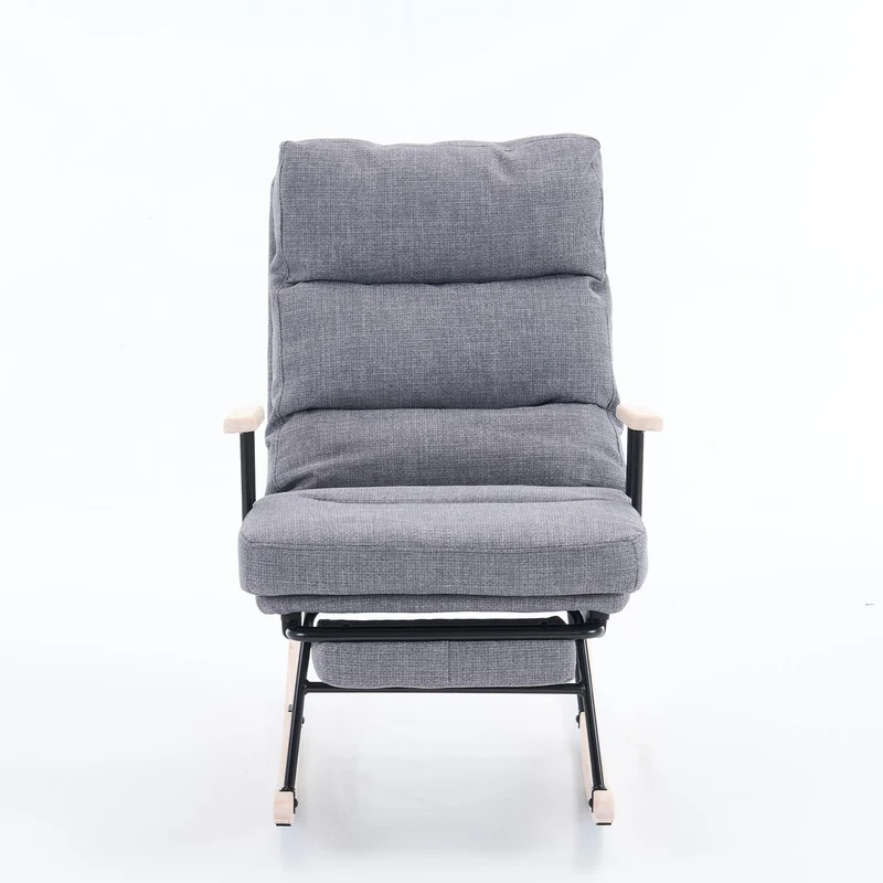Mecedora Reclinable Iris Lino Gris