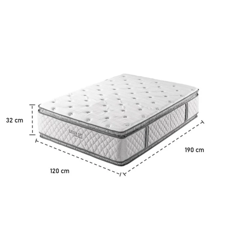 Colchón Semi Doble Lexus Deluxe Doble Pillow Top (Garantia 15 años)