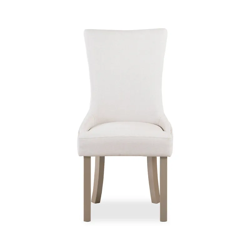 Silla Comedor Roma Eurolino Blanco Puro, Champaña
