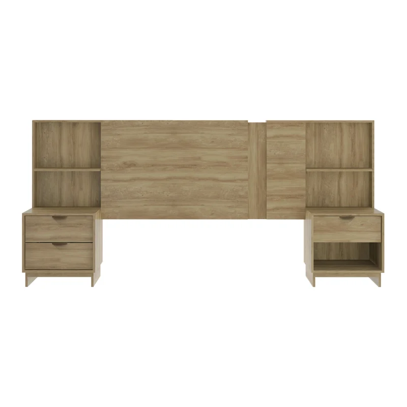 Cabecera 160 Ceratto Natural Flex + Nochero*