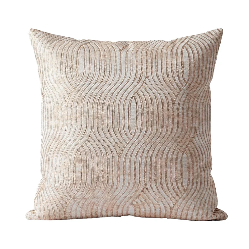 Cojín 45X45 Sierras Geometrico Oro Rosa
