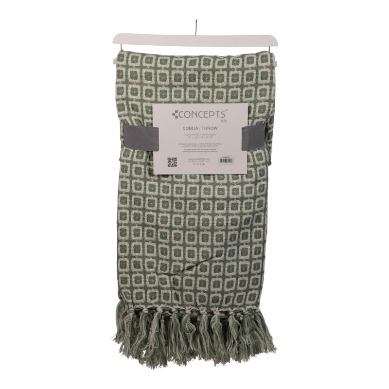 Manta 127X152Cm Verde Nostalgia F253