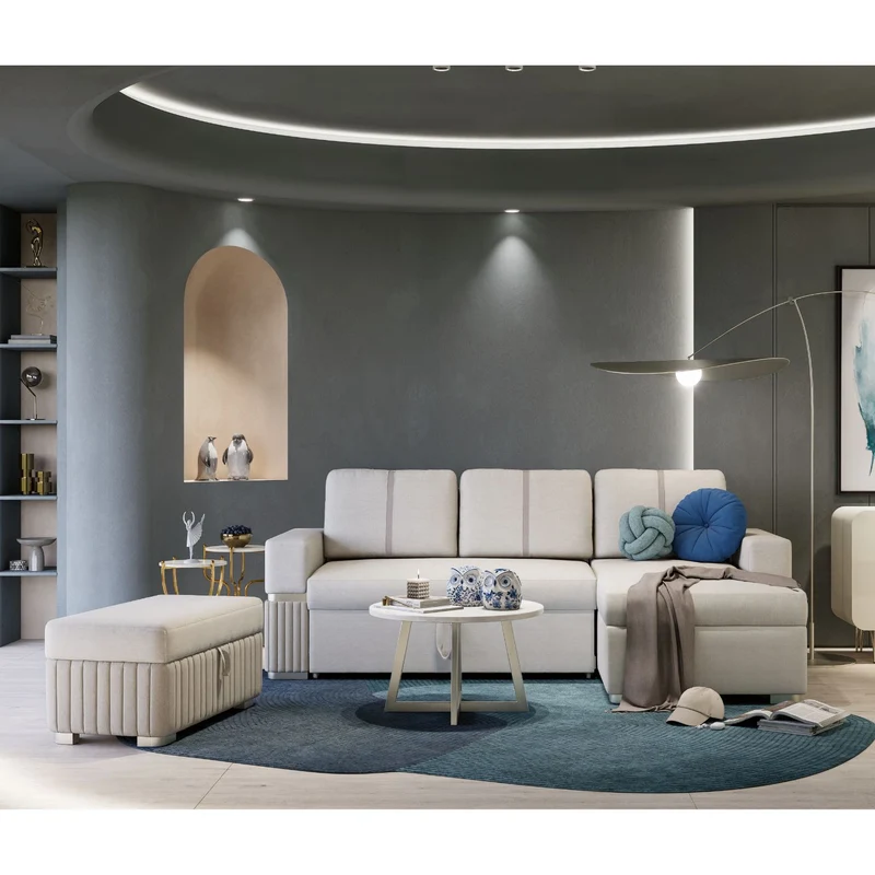 Sala Cama Dior Eurolino Blanco, Champaña Lado Der 2M Brazo Desmontable