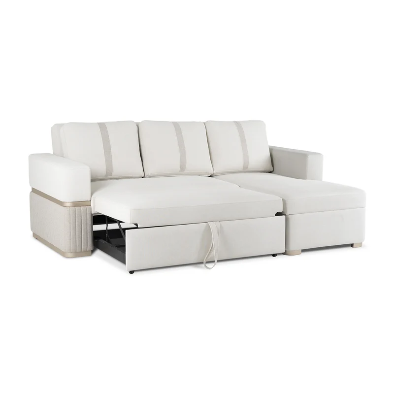 Sala Cama Dior Eurolino Blanco, Champaña Lado Der 2M Brazo Desmontable