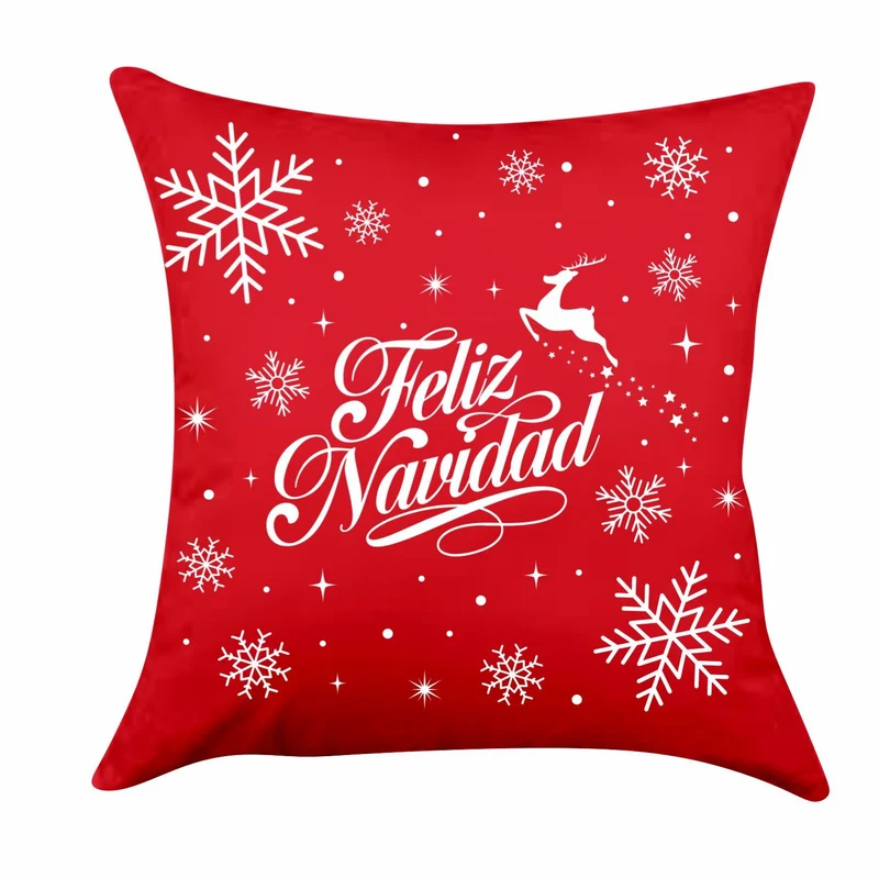 Cojin 45X45 Rojo Feliz Navidad