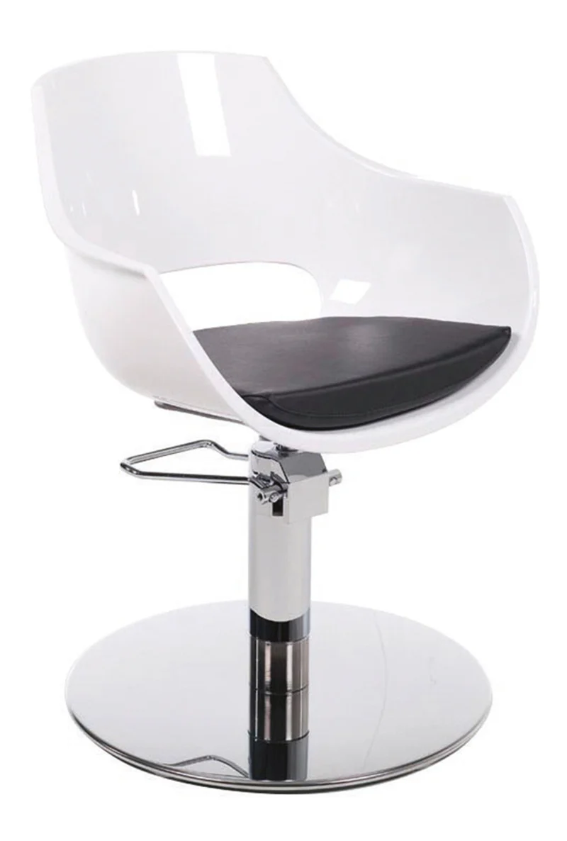 GammaStore Friseurstuhl CLARA BASE ROTO frame BLACK or WHITE, CUSHION BLACK COLOR