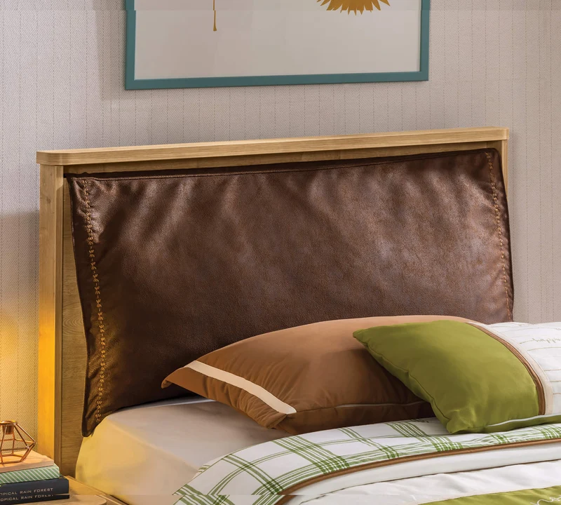 Letto Con Testiera Versatile 100x200 Cm, Chiusura Silenziosa e Sicura Con Blocco Extra