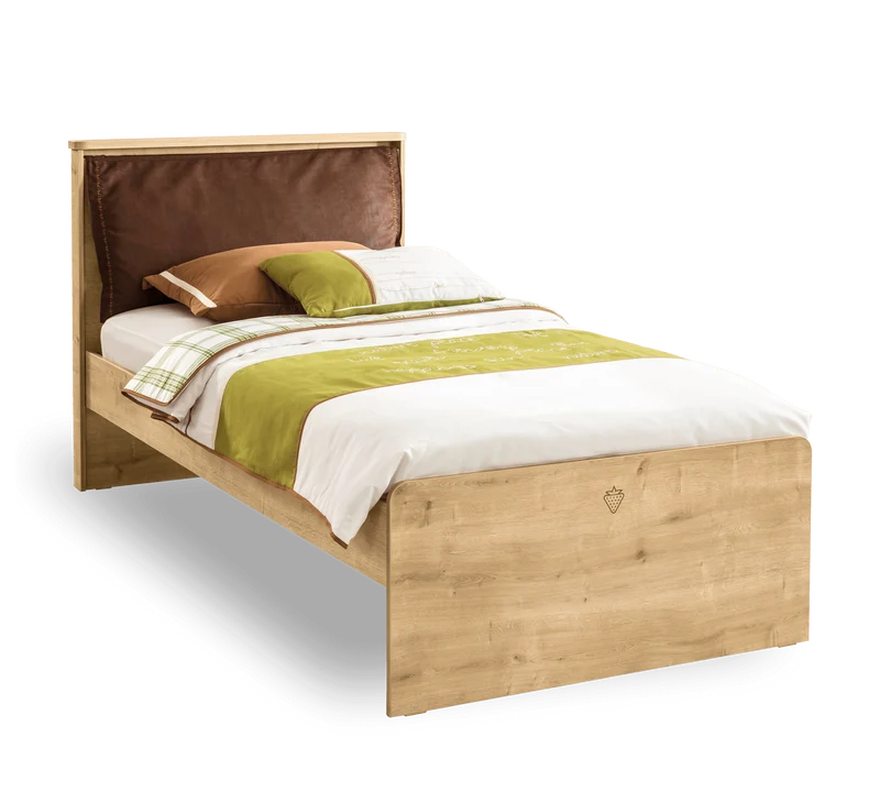 Letto Mocha 100x200 Cm Con Testiera In Nabuk Doppio Uso, Facilmente Smontabile E Modulo Letto Amico Opzionale