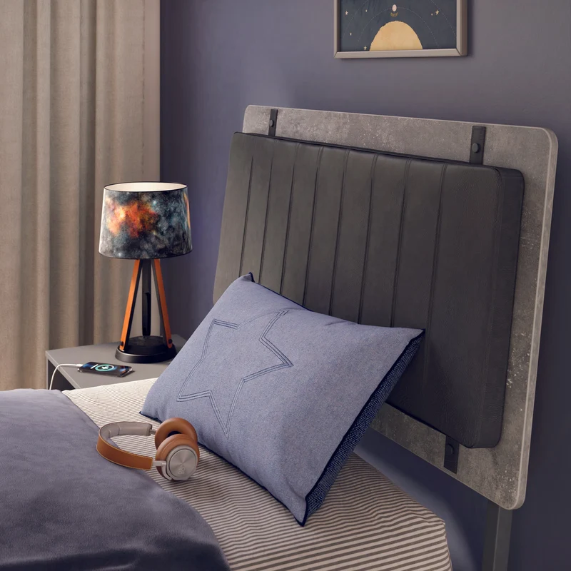 Letto Space Gray 100x200 cm e 120x200 cm Con USB e Design Moderno per Comfort e Stile Innovativo