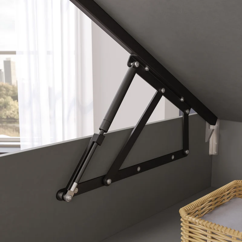 Letto Space Gray 100x200 cm e 120x200 cm Con USB e Design Moderno per Comfort e Stile Innovativo