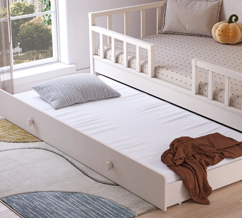 Letto Daybed Crema con Sponde (Senza Tetto) - 100x200 cm