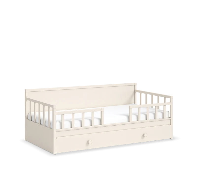 Letto Daybed Crema con Sponde (Senza Tetto) - 100x200 cm
