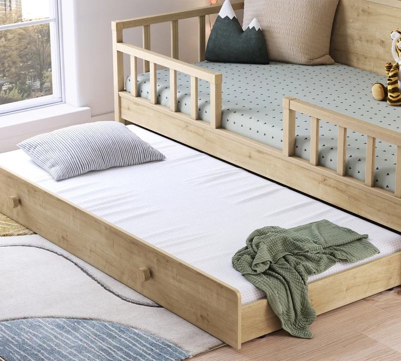 Letto Daybed Crema con Sponde (Senza Tetto) - 100x200 cm