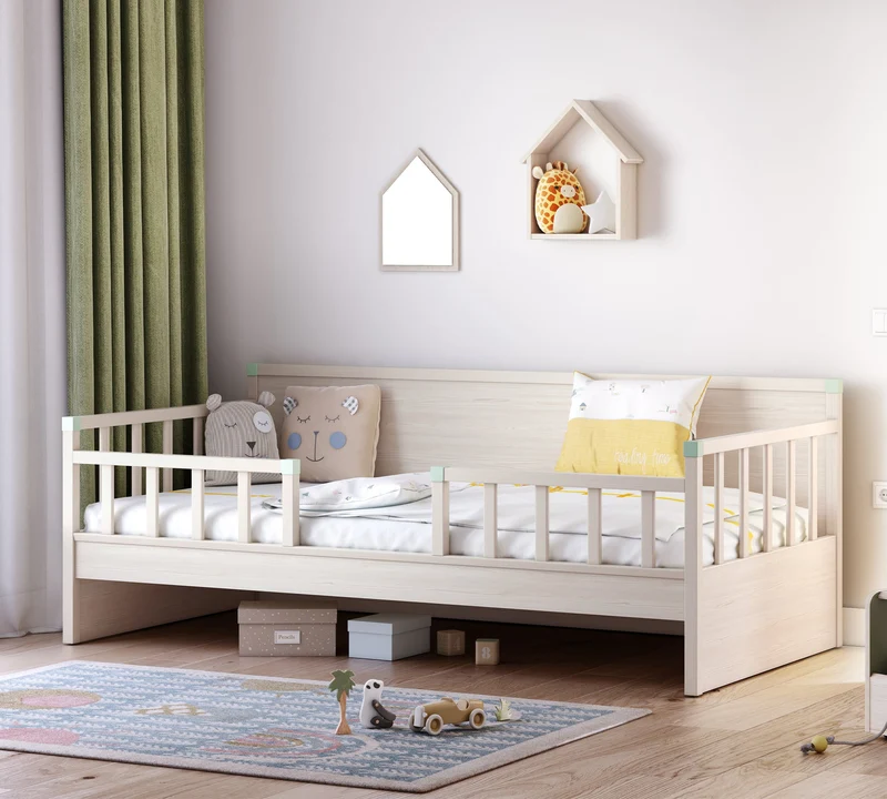 Letto Daybed Crema con Sponde (Senza Tetto) - 100x200 cm
