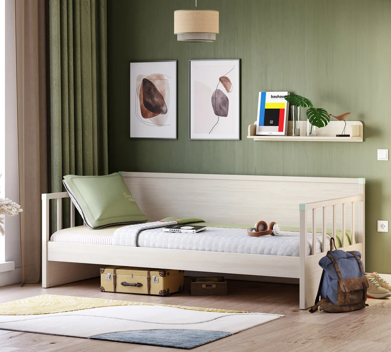 Letto Daybed Crema con Sponde (Senza Tetto) - 100x200 cm