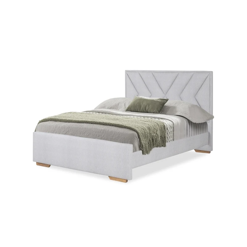 Cama King Vallarta Eurolino Gris, Natural