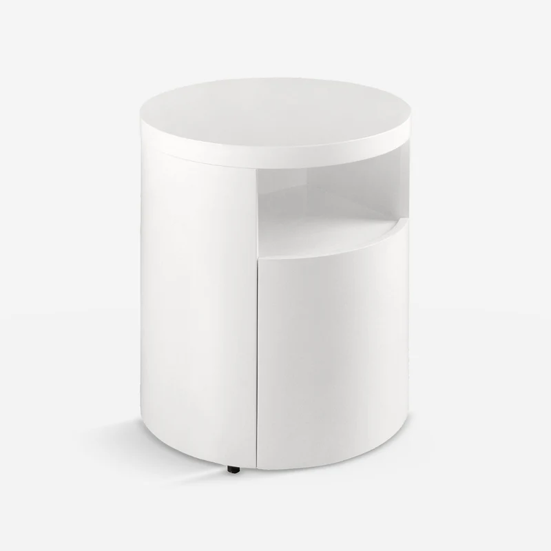 White wooden nightstand