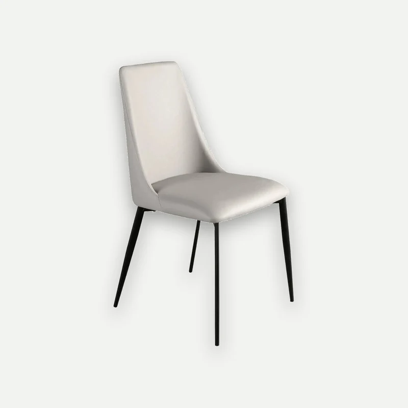 Light grey leatherette chair