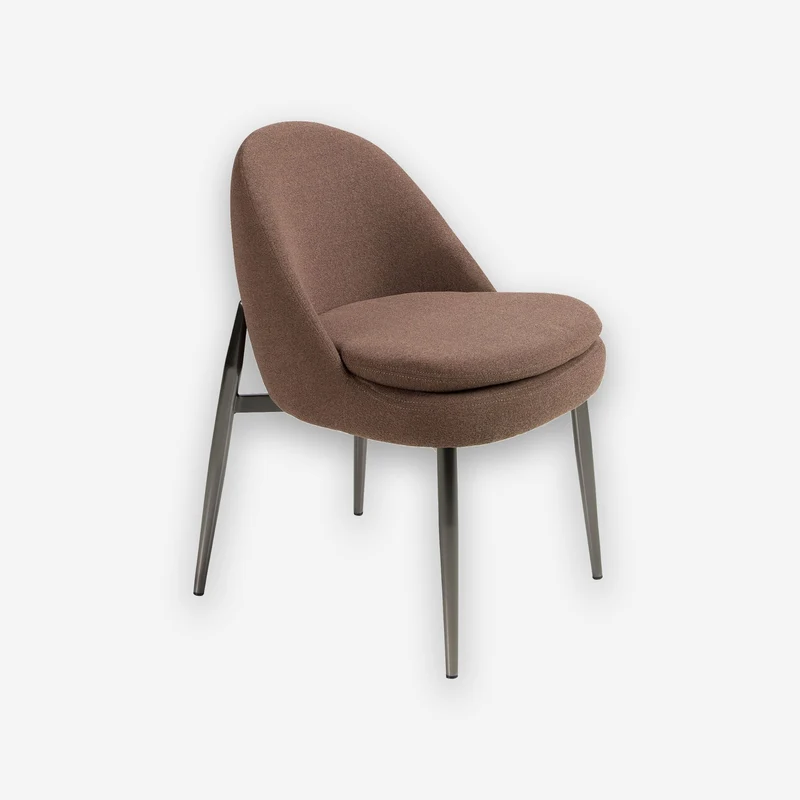 Dark brown fabric chair