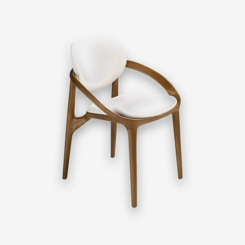 Off-white fabric chair