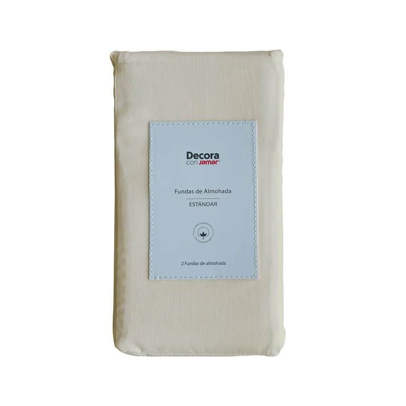 Funda Almohada Beige 49X69Cm 100% Alg