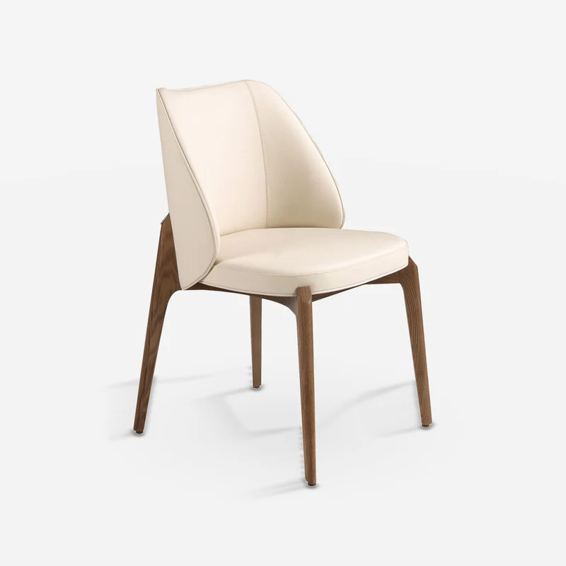 Cream leatherette chair