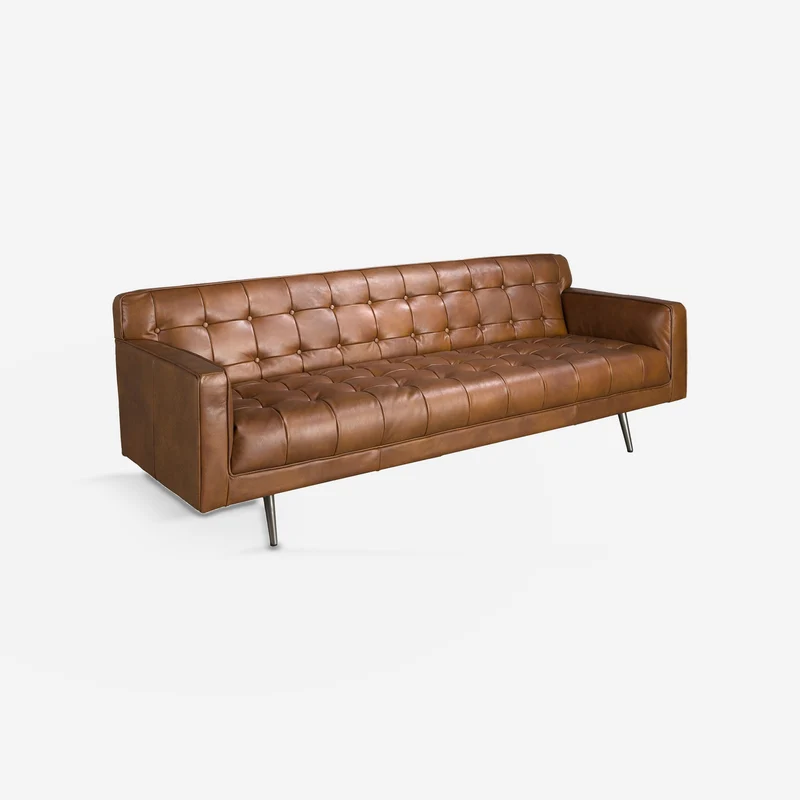 3-seater Chester sofa in dark brown leather