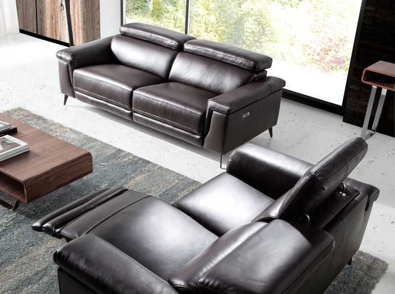 2-seater relax sofa in chocolate brown leather