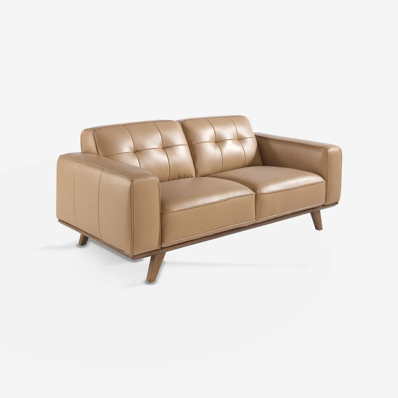 Chester 2-seater sand leather sofa