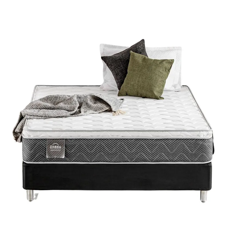 Combo Colchón Doble Berlin Pillow Top + Somier Par (Garantía 9 años) + 2 Almohadas