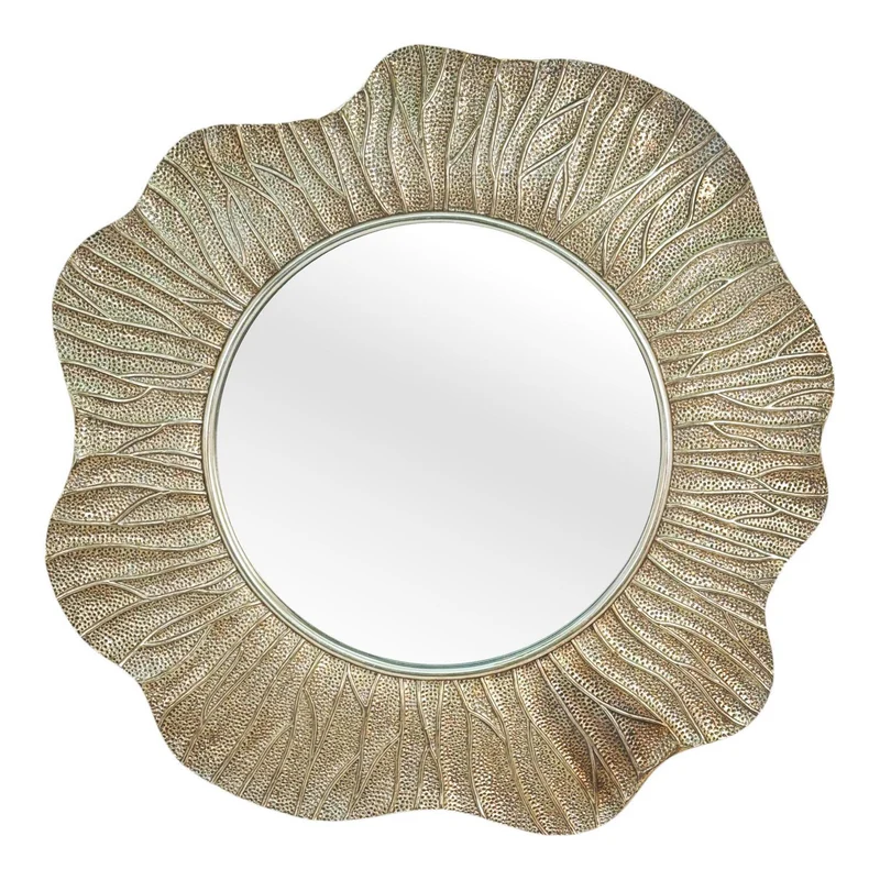 Espejo 5X110X110Cm Dorado Ondas F253