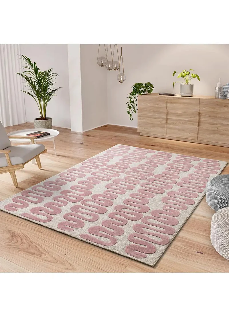 Flashy 25409 rug in modern style, pink