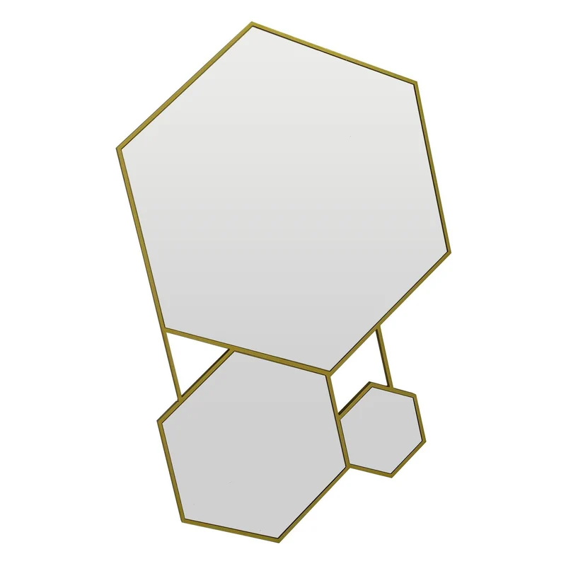 Marco Espejo 132X87Cm Gold Hexa F241