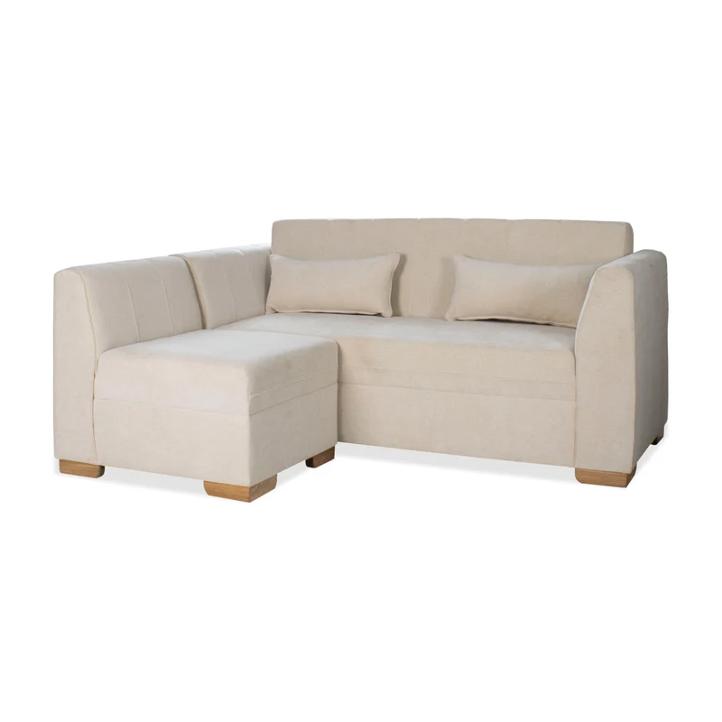Juego De Sala Dalton Chenille Almendra, Natural