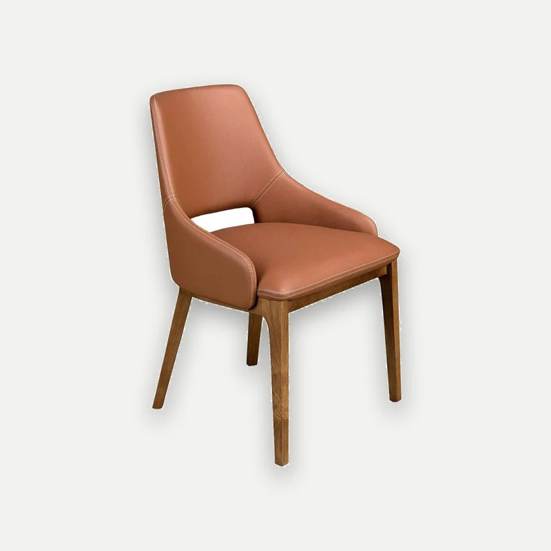 Brown leatherette chair
