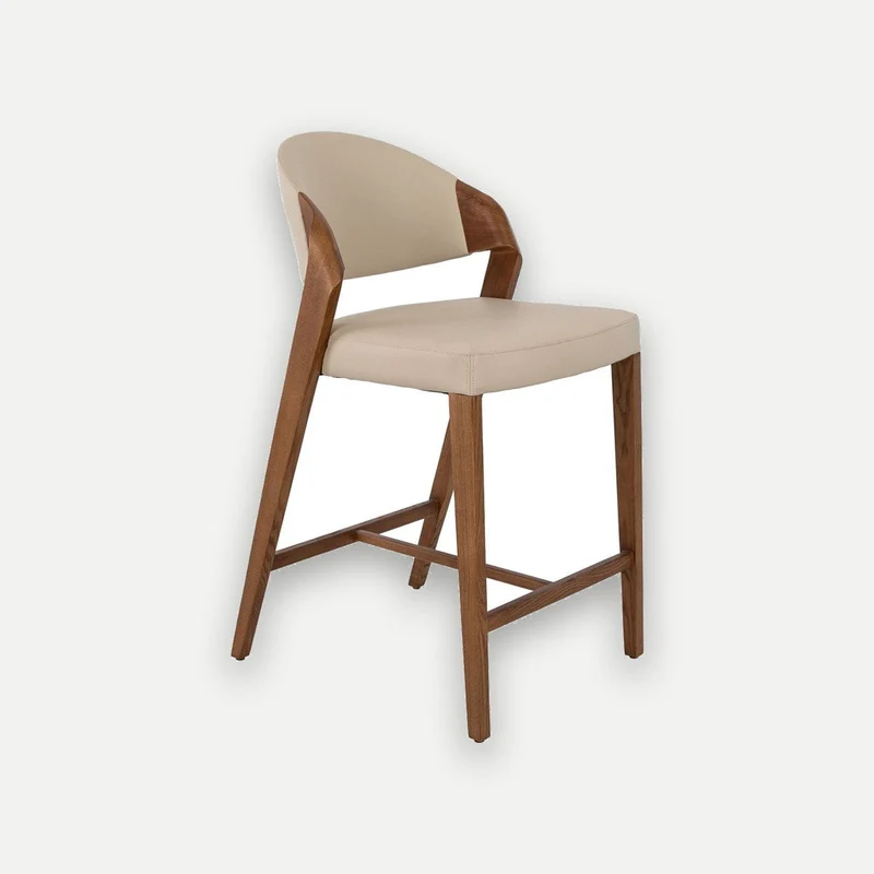Faux leather mink stool