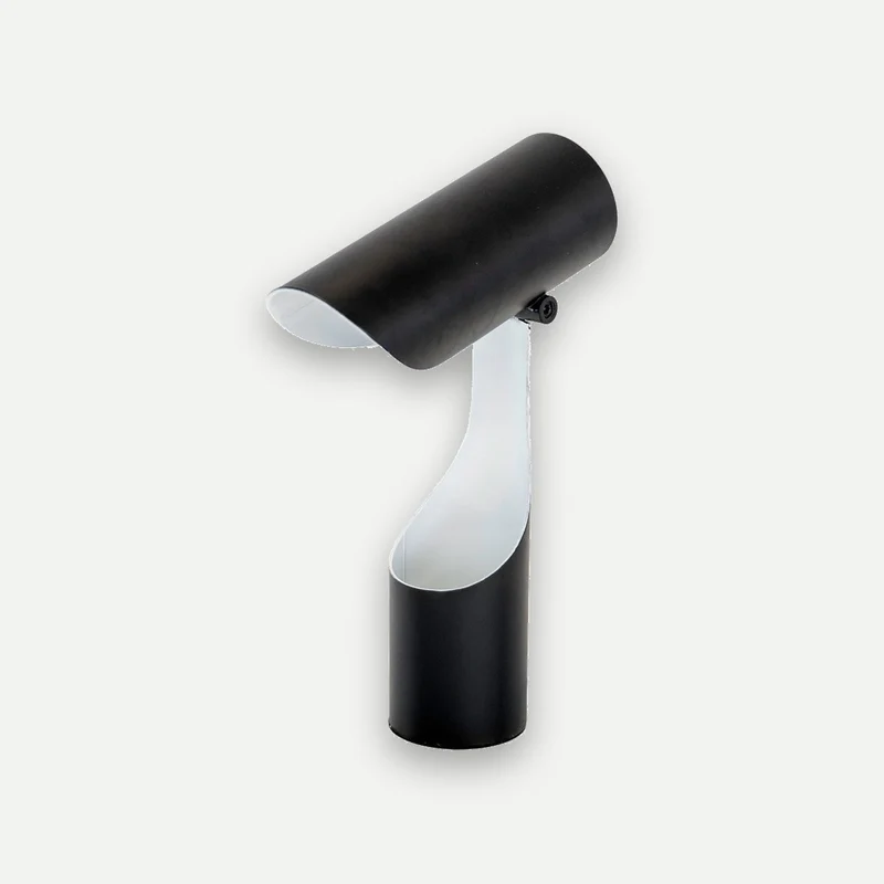 Black and white steel table lamp