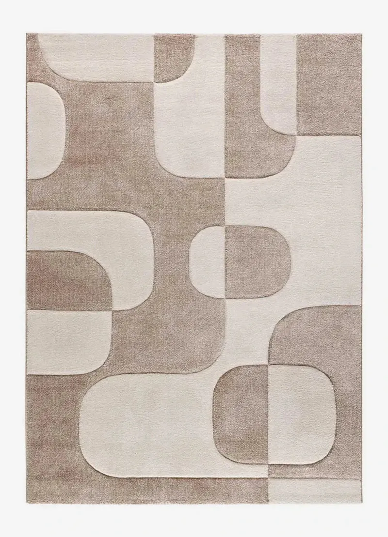 Lena 40314 geometric-style rug in cream