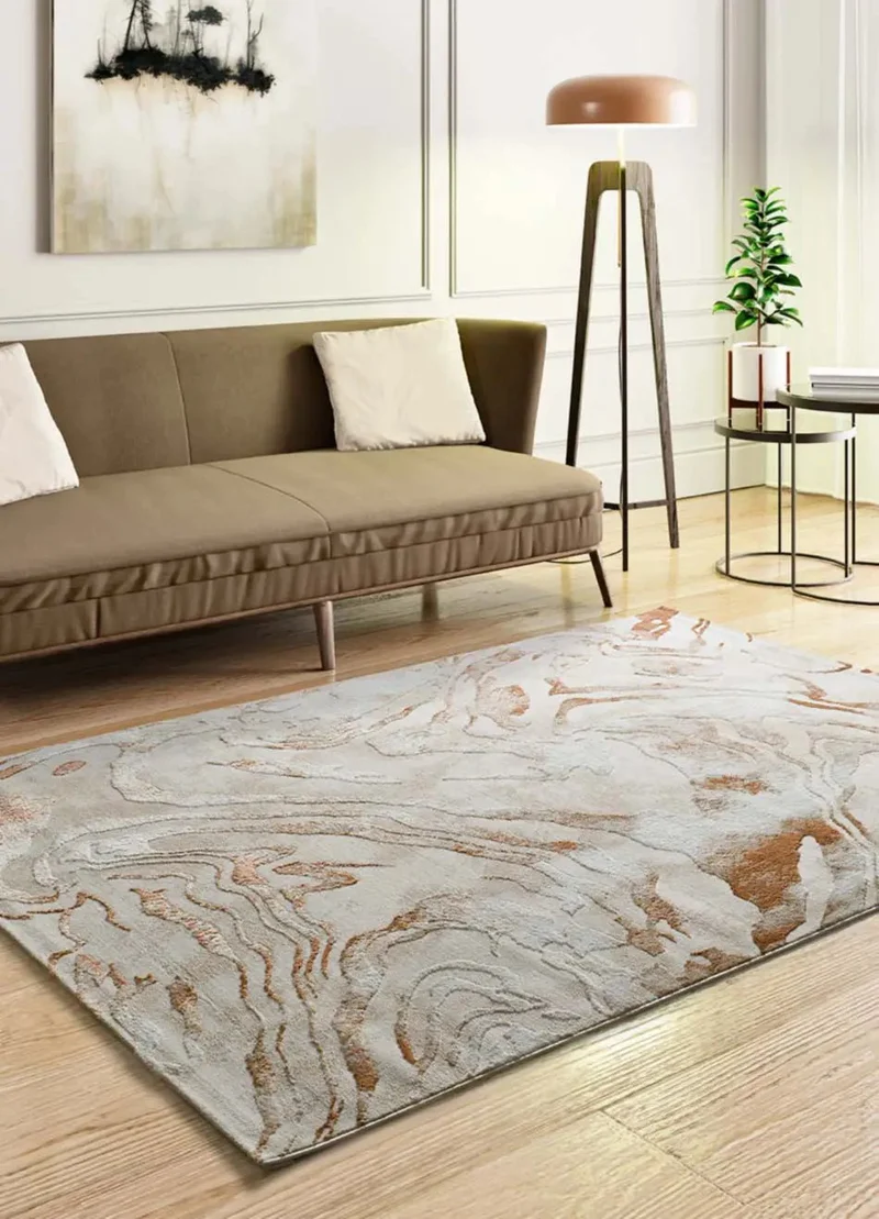 Keops 5807 abstract style rug in rust