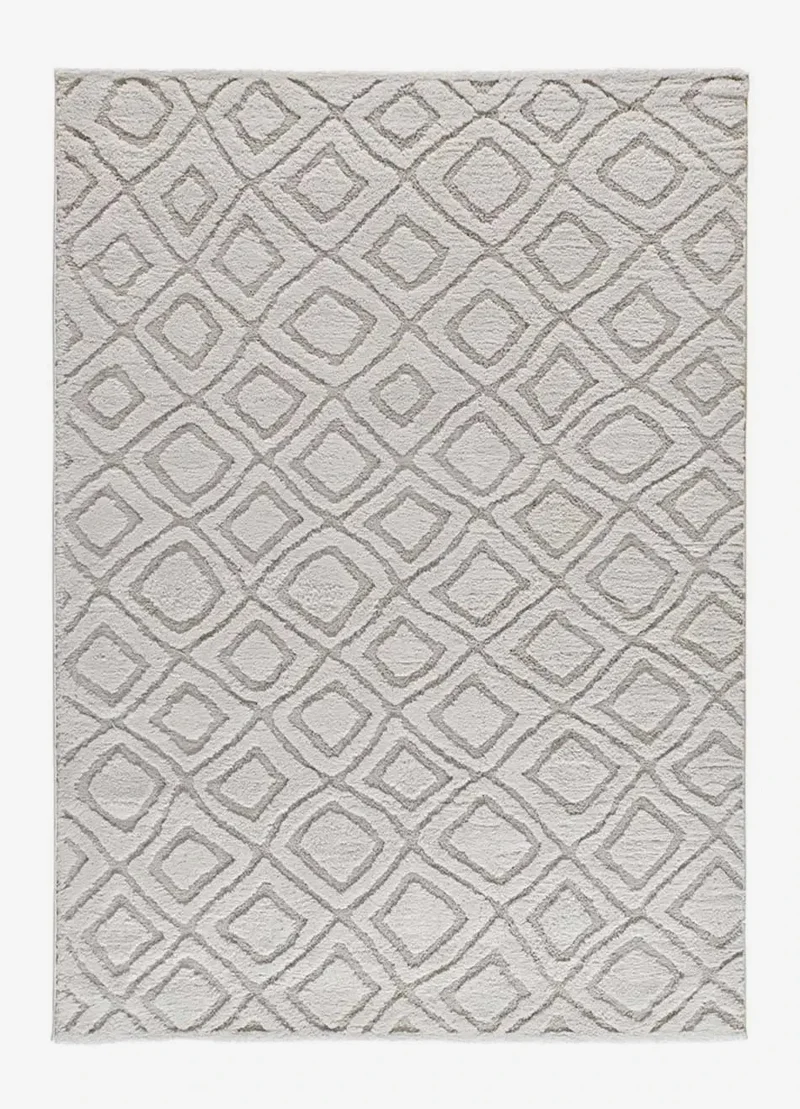 Juno 111 Scandinavian style rug with embossed grey design
