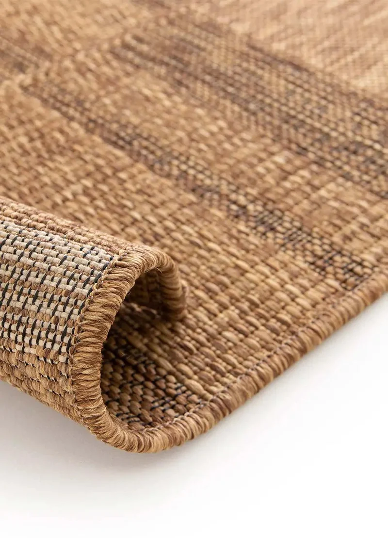 Guinea 28828 geometric-style jute-look rug in natural color