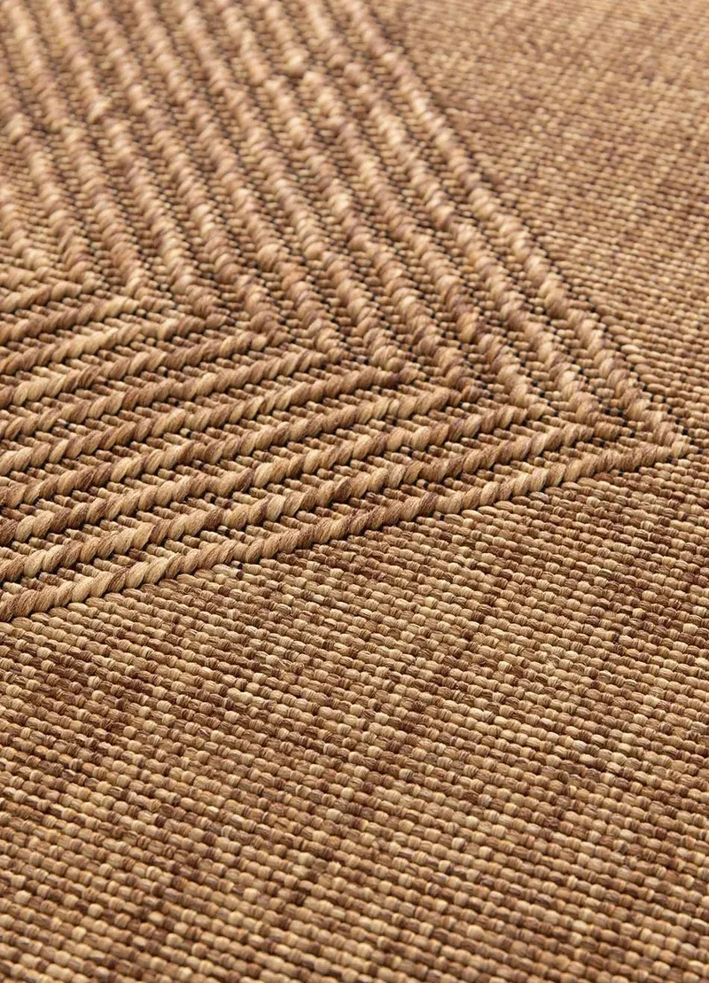 Guinea 28814 rug with geometric style, jute look in natural color