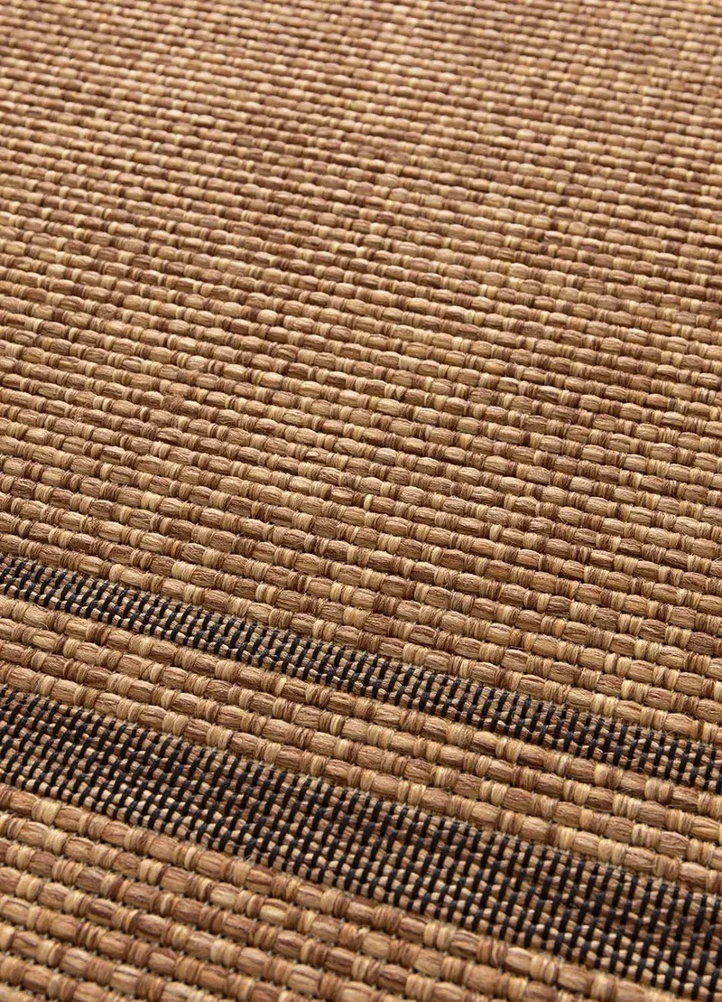 Guinea rug 28805 with geometric style jute look in natural color