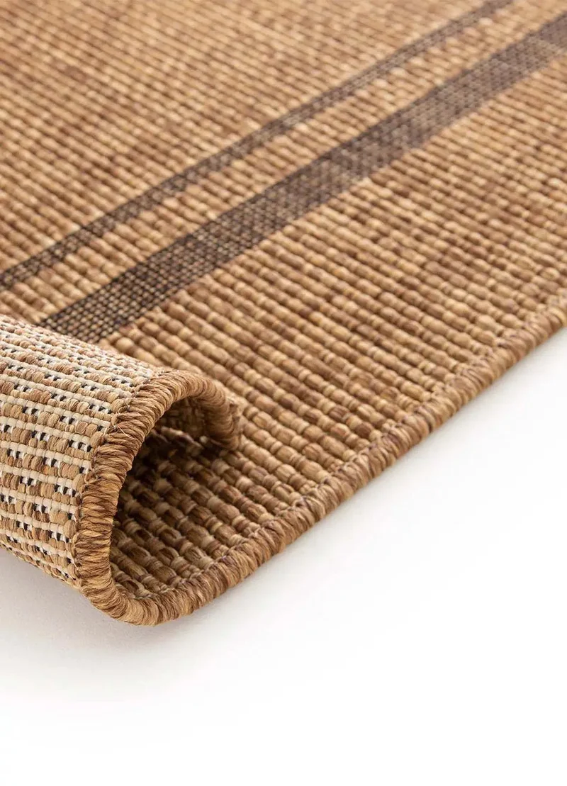 Guinea rug 28805 with geometric style jute look in natural color