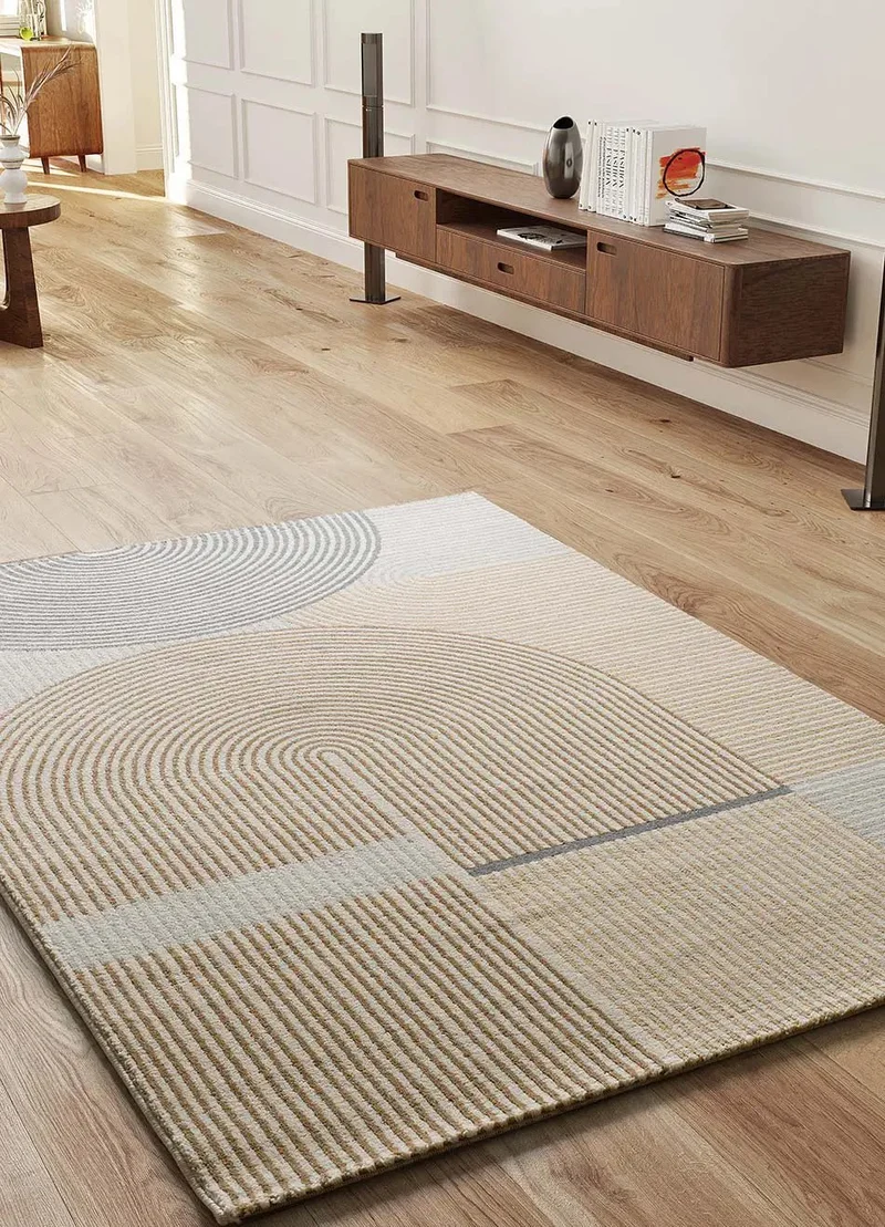 Garden 12701 geometric style rug in beige