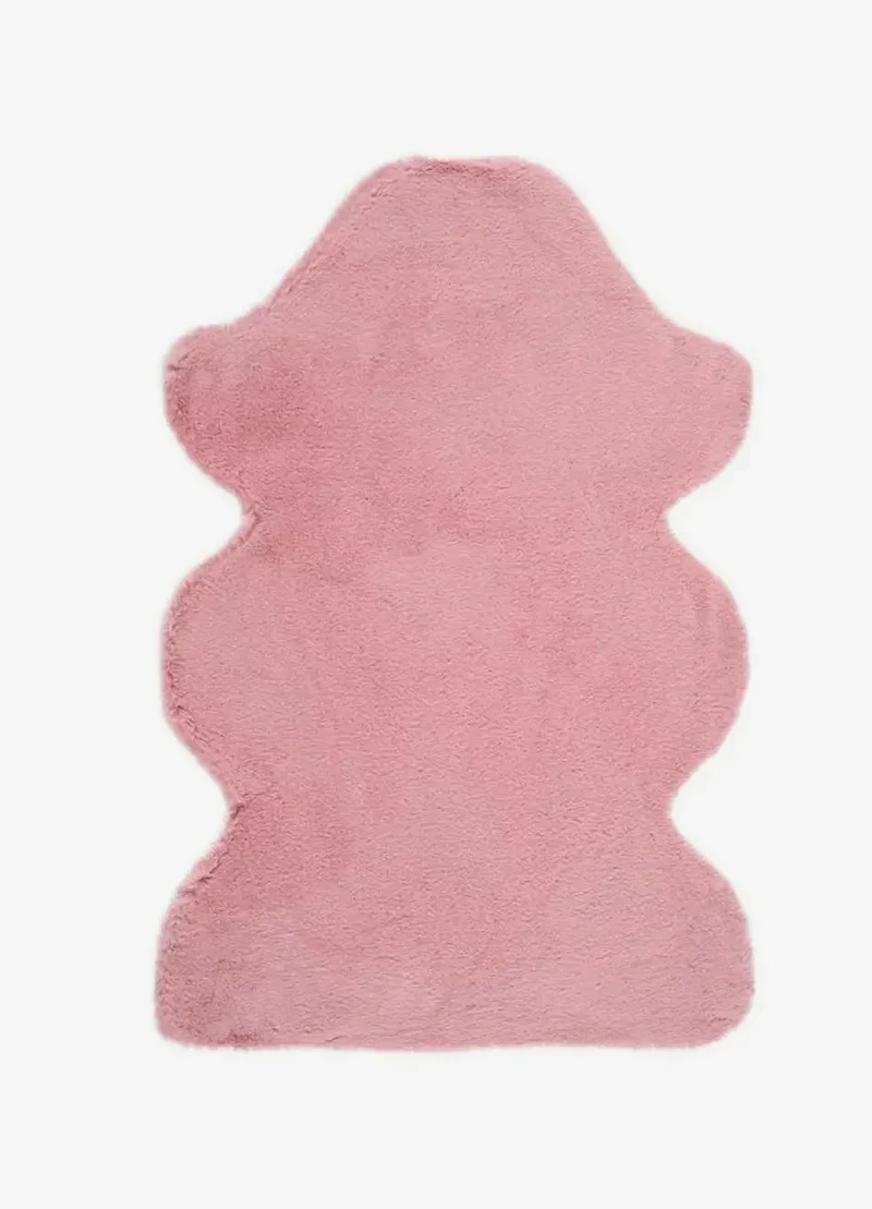 Pink Fox plain shaggy rug