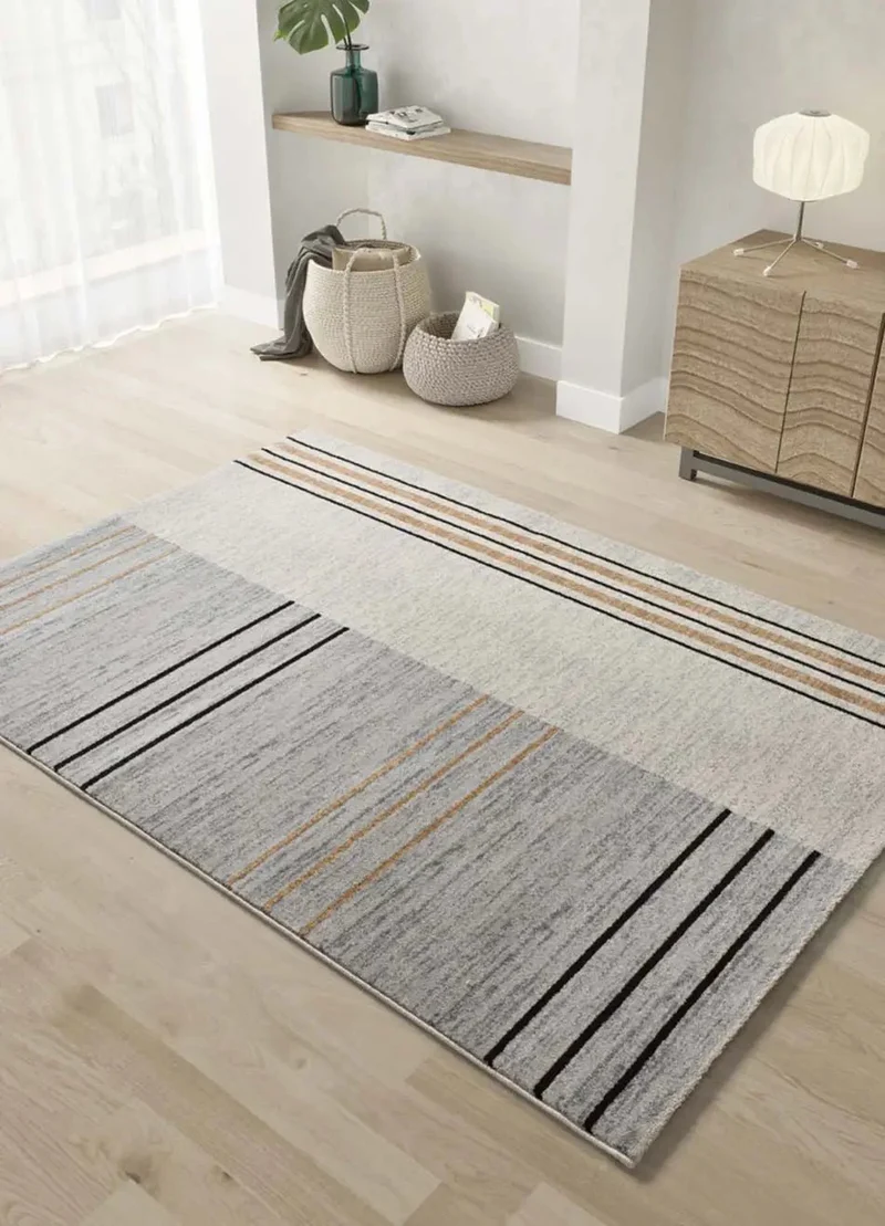 Craft 12936 geometric style rug in grey and beige