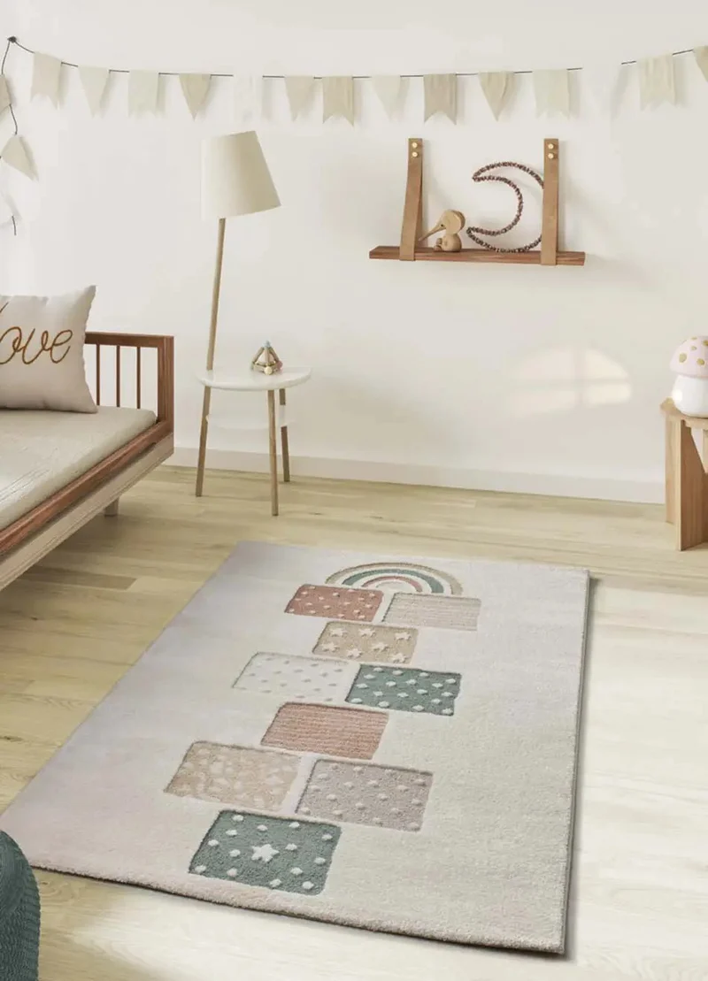 Kids Clown rug 2365 with games in multicolor