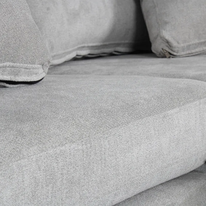 Juego de Sala Creta Velvet Impetu Plata, Negro 240 Mts