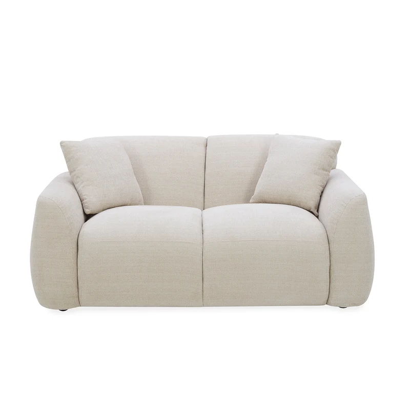 Sofa 2 Puestos Aurora Chenille Beige